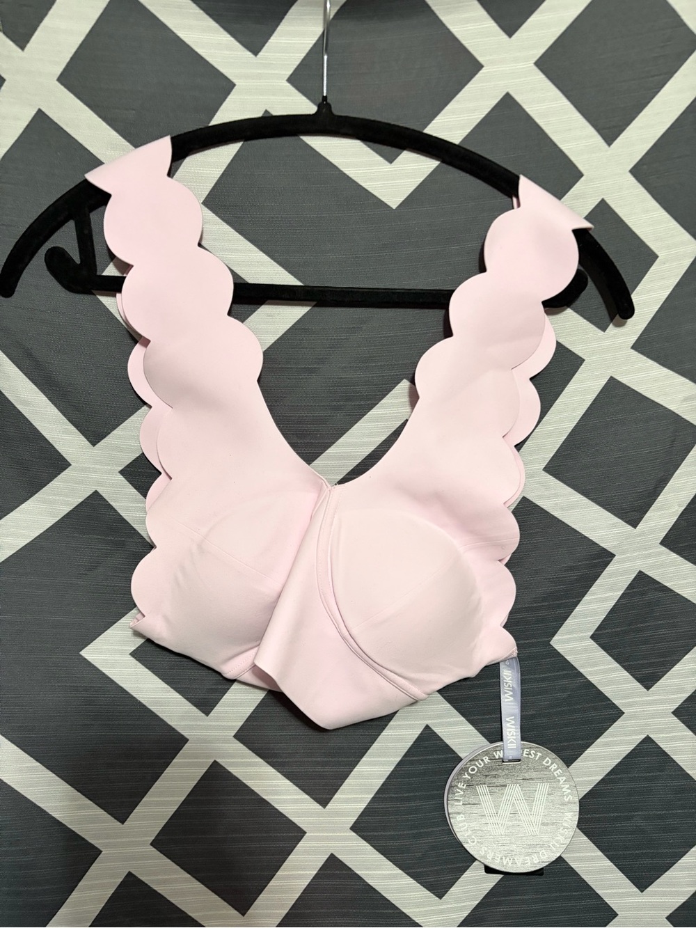 Scallop Trim Pink One-Piece Bodysuit - Picture 9 of 14